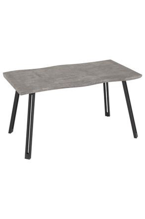 Seconique Quebec Wave Edge Dining Table in Charcoal