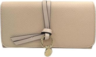 Chlo&eacute; Pre-owned Lange portemonnee (bi-fold) - Dames - Vintage Accessoires - Beige - ONE Size - Leer - Vintage