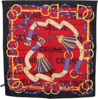 Celine Pre-owned Vintage Zijden Sjaal - Dames - Vintage Accessoires - Veelkleurig - ONE Size - Vintage