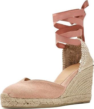 Castaner Chiara 80 mm Wedge Espadrille Womens Shoes Peach : EU 37 (US Womens 6.5) N, Textile