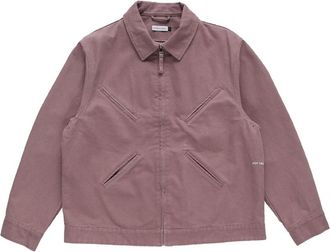 Pop Trading Company Twilight Mauve Volledige Rits Jas - Heren - Zomerjassen - Paars - S - Katoen - Jassen