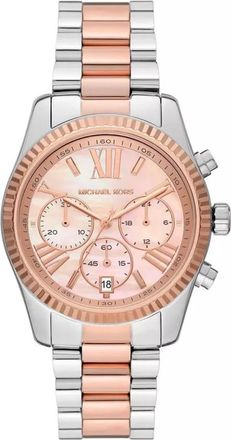 Michael Kors Lexington Chronograaf Roestvrij Stalen Horloge - Dames - Horloges - Grijs - ONE Size - Accessoires