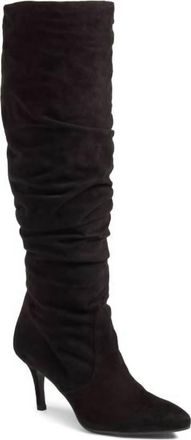 Stuart Weitzman Womens Lafayette Suede Leather Slouch Knee High Boots In Black