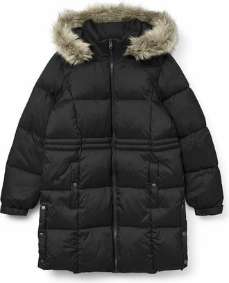 Vero Moda Lange donsjas met afgeboorde kap