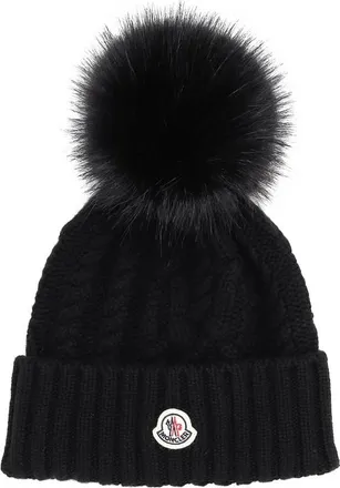 Moncler Black Knitted Beanies Cap