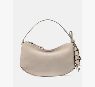 Kate Spade New York Womens Loop Suede Shoulder Bag in Pink | Leather Animations