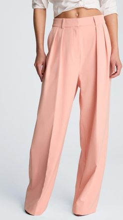 Kenneth Cole Double Pleat Wide Leg Pants in Soft Peach at Nordstrom, Size 12