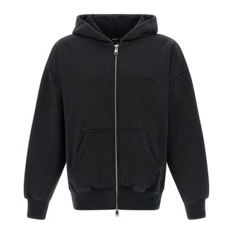 Purple Zip-throughs, male, Black, L, Heavy Cotton Hoodie