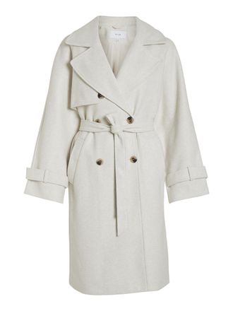 Vila Vilandra L/S Coat/SU, Super light natural melan., 42