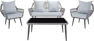 Safavieh Elsbeth 4Pc Outdoor Living Set