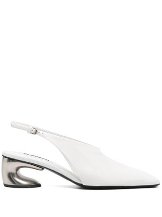 Jil Sander Pumps con cinturino posteriore 50mm - Bianco