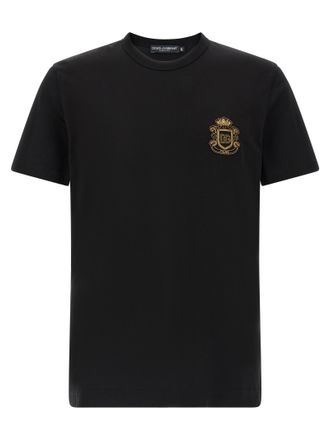 Dolce & Gabbana Black Cotton Mens T-Shirt