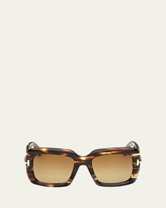 Tom Ford Icon 53mm Acetate Square Sunglasses