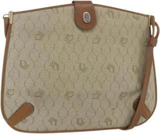Dior Pre-owned Vintage Schoudertas - Dames - Vintage Schoudertas - Beige - ONE Size - Leer - Vintage