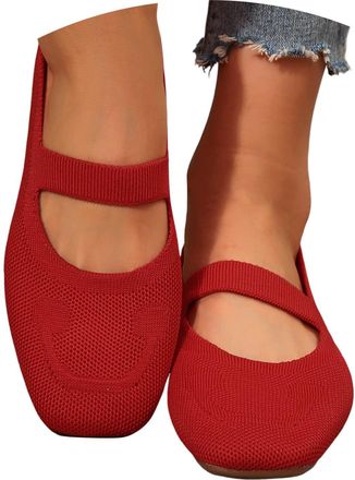 Generic Dance Shoes Womens Flat Knitted Shoes Slip On Trainers Outdoor Leisure Trainers Sports Leisure Shoes Breathable Sneakers Outdoor Walking Shoes Sports 