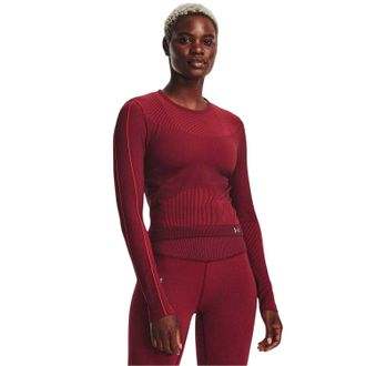 Under Armour UA Rush naadloze top met lange mouwen voor dames (Rood)