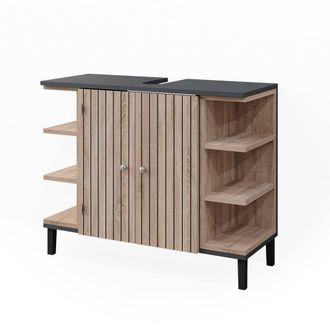 Vicco Mueble Bajo Lavabo Aquis, Sonoma, 79.6 X 64 Cm Con 2 Puertas