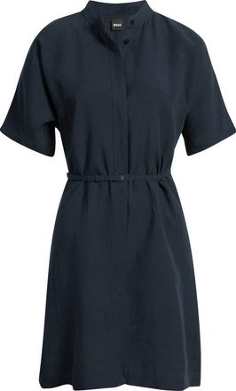 BOSS Dalinia Belted Shirtdress in Sky Captain at Nordstrom, Size 16