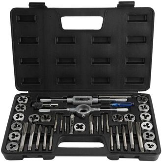 OEM Juego De 40 Piezas De Machos Y Terrajas M&eacute;tricas, Machos Y Terrajas Estriadas M3 A M12 Con Extractores De Tornillos, Para M&aacute;quinas Herramienta, M&oacute;dulo