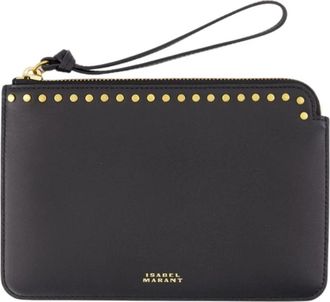 Isabel Marant Flat Pouch - Dames - Clutches - Zwart - ONE Size - Leer - Tassen