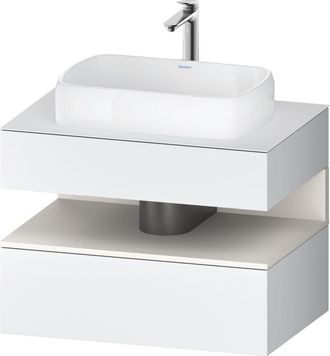 Duravit Duravit - Qatego Consola Mueble Bajo Lavabo, 1 Extra&iacute;ble, 1 Caj&oacute;n