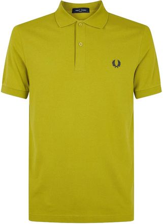 Fred Perry Poloshirt met geborduurd logo - Geel