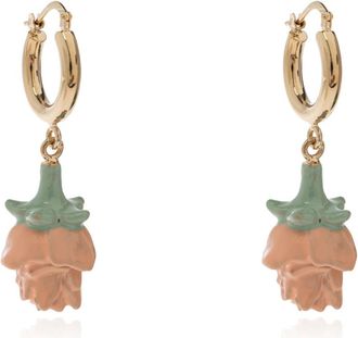 Marni Oorringen met bloemenmotief - Dames - Oorbellen - Geel - ONE Size - Accessoires