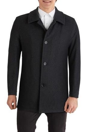Cole Haan Wool Blend Plush Car Coat in Charcoal at Nordstrom Rack, Size Large