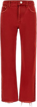 Isabel Marant Daya Cropped Jeans - Dames - Cropped Jeans - Rood - M - Katoen - Jeans