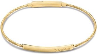 Calvin Klein Womens Smooth Cord Bracelet - Metallic - OS