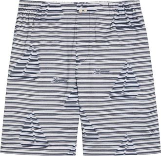 Jacquemus Le Short Cale&ccedil;on Striped Jacquard Cotton Shorts - Multicoloured - 46 (IT46 / S)