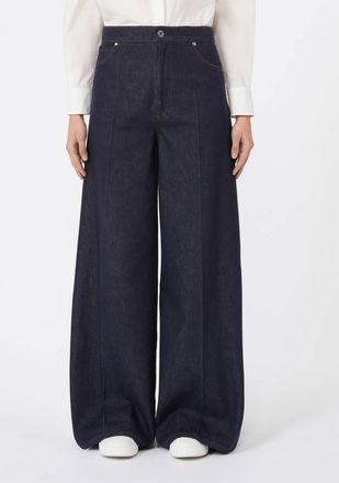 Max Mara Carmine Wide-Leg Jeans In Navy Dark