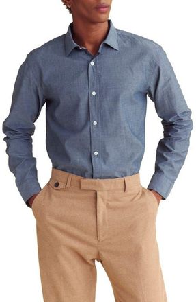 Billy Reid Holt Cotton Chambray Dress Shirt at Nordstrom, Size 16.5 - R