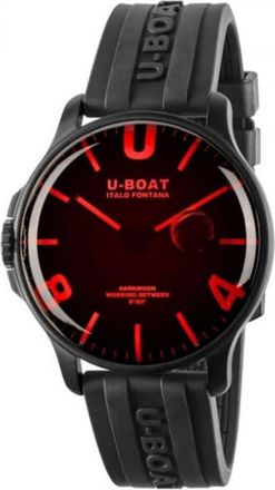 U-Boat Lefty Capsoil Quartz Black Dial Black Rubber Mens Watch 8466