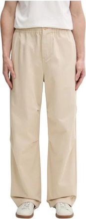 Kenzo Linnen Visgraat Katoenen Broek - Heren - Wijde Broeken - Beige - M - Katoen - Broeken