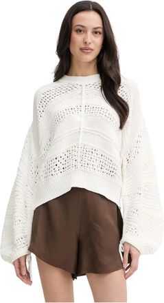 Liu Jo Truien & Vesten, Dames, Beige, L, Katoen, Trui met ronde hals