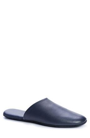 Anthony Veer Clark Leather Scuff Slipper in Navy at Nordstrom Rack, Size 15
