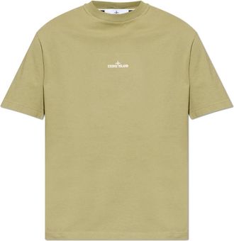 Stone Island Logo T-shirt - Heren - T-shirts - Groen - XL - Katoen - Tops