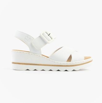 Rieker 67463-80 Womens Sandals White - Size UK 7.5