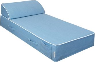 MX HOME Div&aacute;n de 1 plaza - Azul vaquero rafia