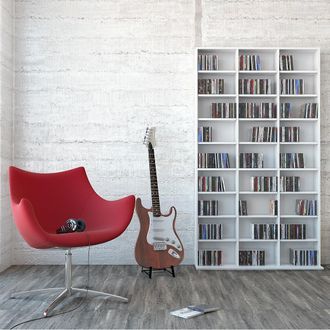 Vicco Estante Para Cds Jukebox, Blanco, 102 X 178 Cm