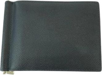 Saint Laurent Pre-owned Wallets, male, Black, Size: ONE SIZE Pre-owned Paris Leather Card Case