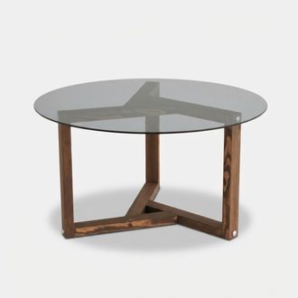 Decortie Mesa De Centro De Vidrio Templado Y Madera De Pino Miro