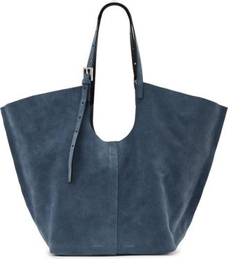AllSaints Ara East West Suede Tote in Steel Blue at Nordstrom
