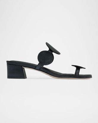 Bernardo 30mm Jupiter Moon Leather Mule Sandals