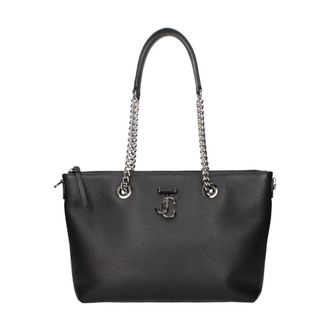 Jimmy Choo London Bolso Tote de Piel con Detalle de Cadena - Bags - Mujer - Negro - ONE SIZE