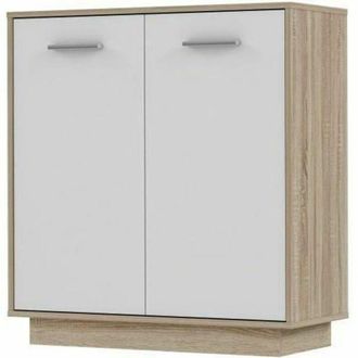 Les Tendances Aparador Moderno Roble Y Blanco 2 Puertas Sal&oacute;n 83x88 Antuza
