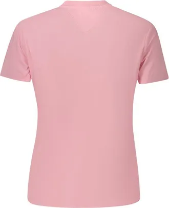 Tommy Hilfiger Embroidered Logo Cotton T-Shirt - Pink