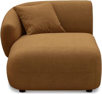 Castlery Auburn Left Chaise Customized, Caramel Performance Fleece, Spill Resistant, Modular Sofa for Living Room, Castlery Brand