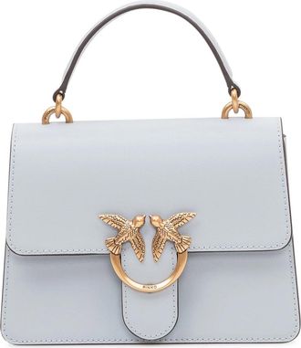 Pinko Mini Love Bag One Top Handle - Dames - Handtassen - Blauw - ONE Size - Katoen - Tassen